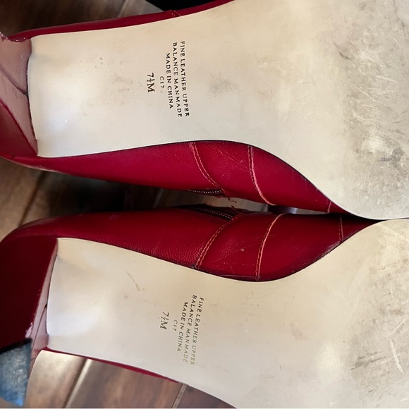 Vintage red Italian leather Ann Marino boots booties, 3.25” heel, size 7.5 - Picture 5 of 8